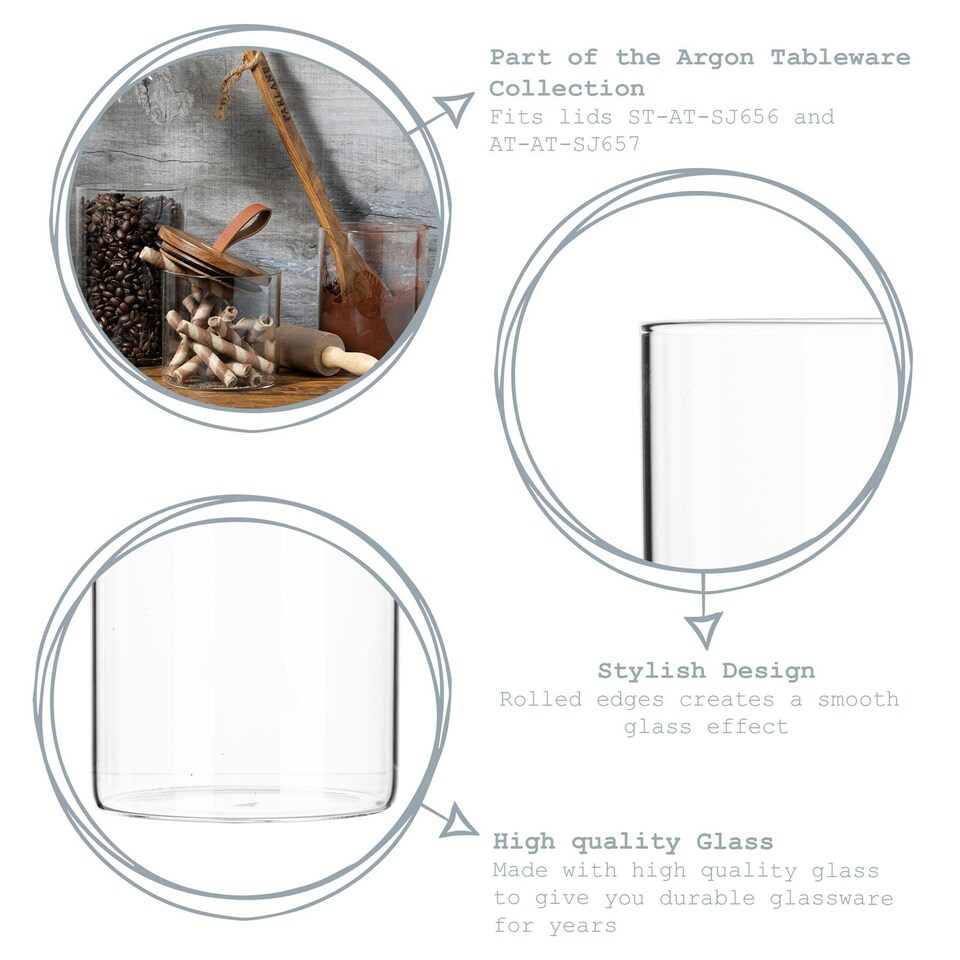 image 1 of Argon Tableware Scandi Storage Jar - 550ml
