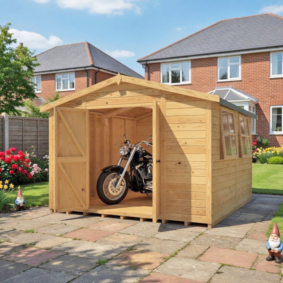 image 1 of Bison 14 x 10 Heavy Duty Shiplap Shed inc Double Door