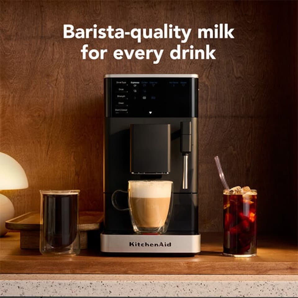 image 1 of KitchenAid KF2 Fully Automatic Espresso Machine with Iced Coffee Matte Black