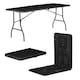 image 1 of Harbour Housewares Folding Camping Picnic Table - 180cm (6ft) - Black | Black | Black