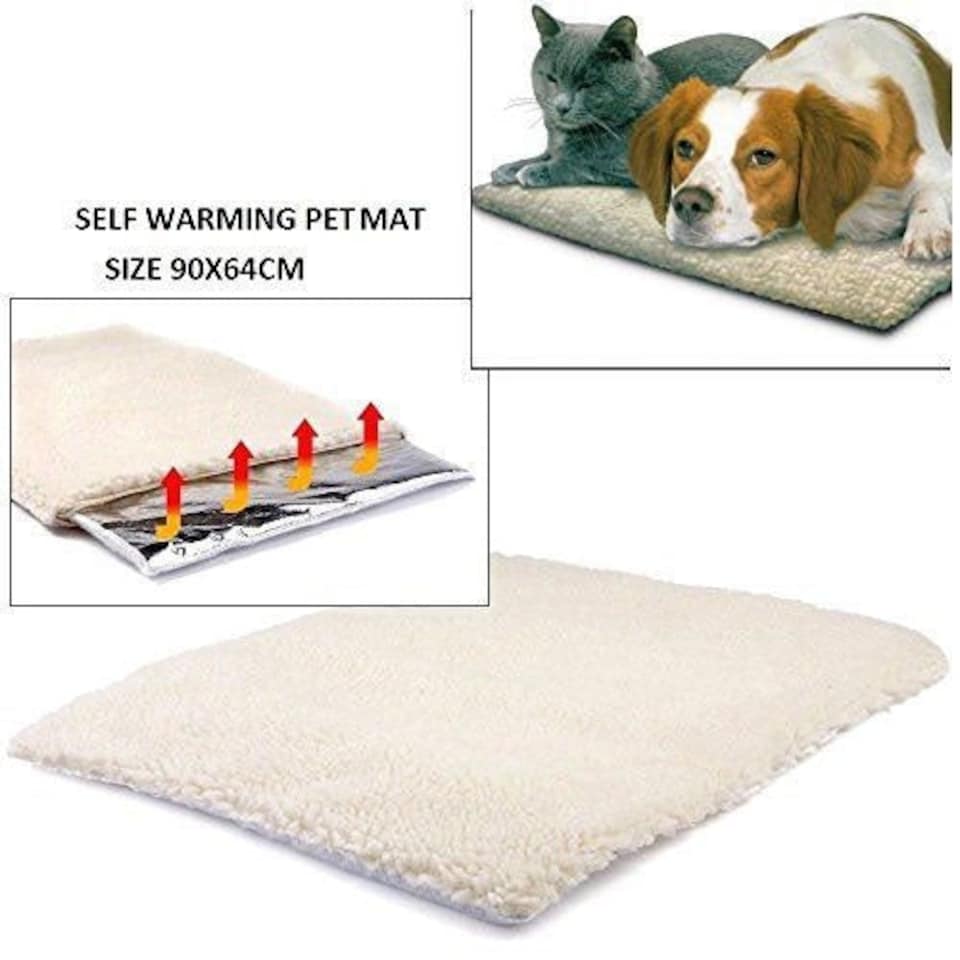 image 1 of Self Heating Dog Cat Pet Bed Thermal Washable No Electric Blanket Required N/A | One Size
