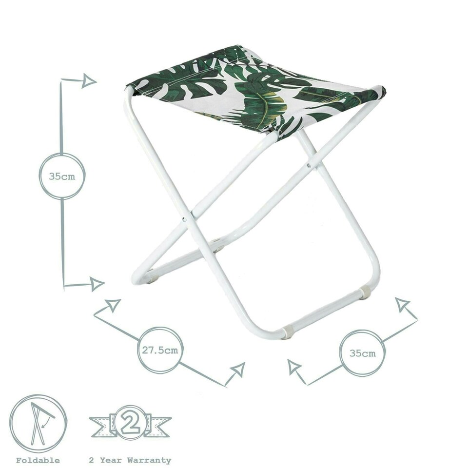image 1 of Harbour Housewares 6 Piece Folding Beach Furniture Set - Banana Leaf