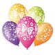 image 1 of Assorted Colour Butterfly Latex Balloons 33cm / 13 in - Pack of 6