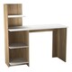 image 1 of FRANCO Computer Desk Workstation 4-Tier Shelves Home Office Study Writing Table | Multi | Oak and White | 1