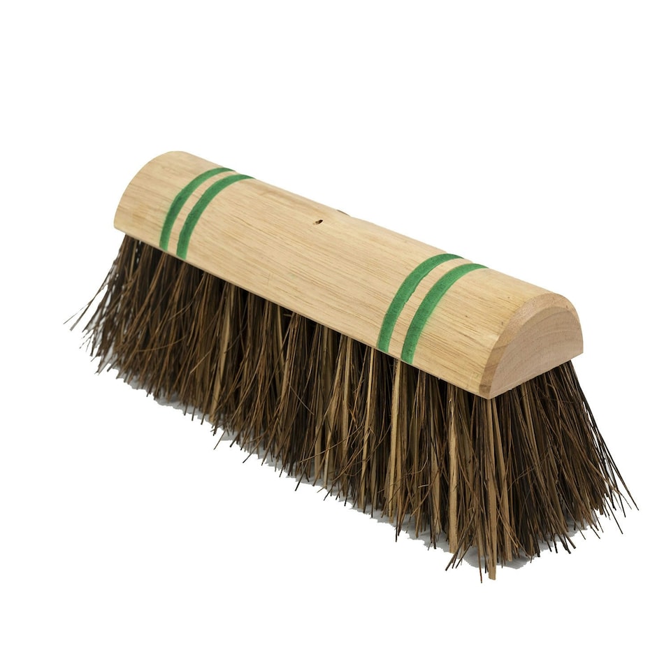 Hillbrush Industrial Broom Head - Natural/Green/Brown - 267mm
