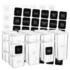 Argon Tableware 16 Piece Food Storage Containers Set - 4 Sizes - White