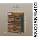image 8 of Industrial 4 Fabric Drawer Chest Storage Unit With Shelftop Rustic