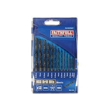 Faithfull Hss Drill Bit Set, Metric - Multi Colour - Set of 13