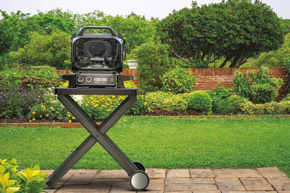 image 1 of Ninja Woodfire Electric BBQ Grill Stand XSKGRLLSTDEUK Black