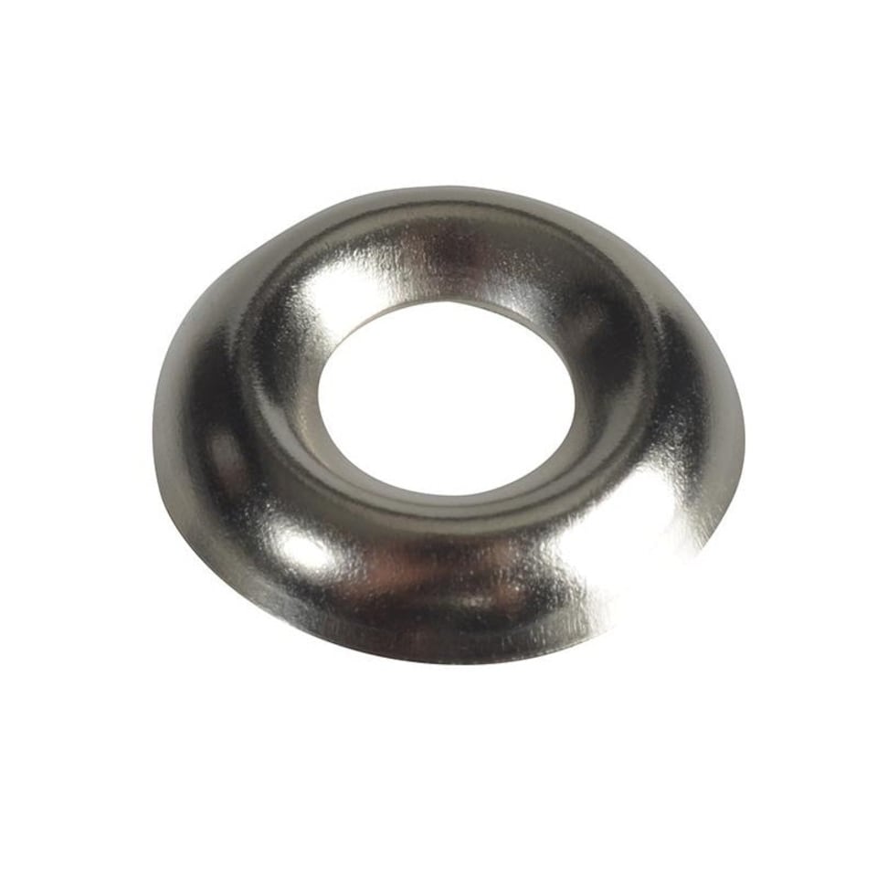 Forgefix Screw Cup Washers, Nickel Plated - Nickel Plated - Nickel Plated No.8