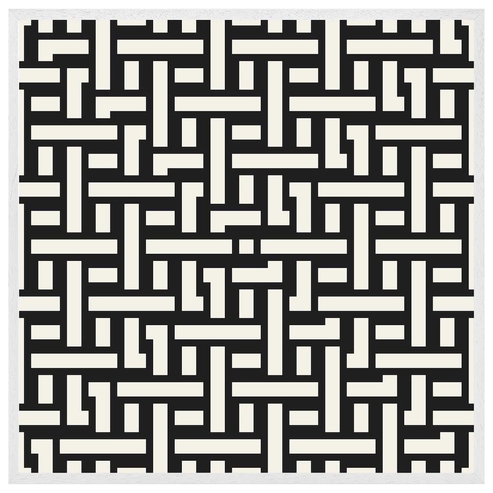 image 1 of Woven pattern (Picture Frame) White | XS