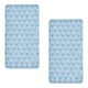 image 6 of Laguna Anti Slip Blue PVC Bath Mat 68cm x 37cm - 2 Set | Blue | Blue | 2