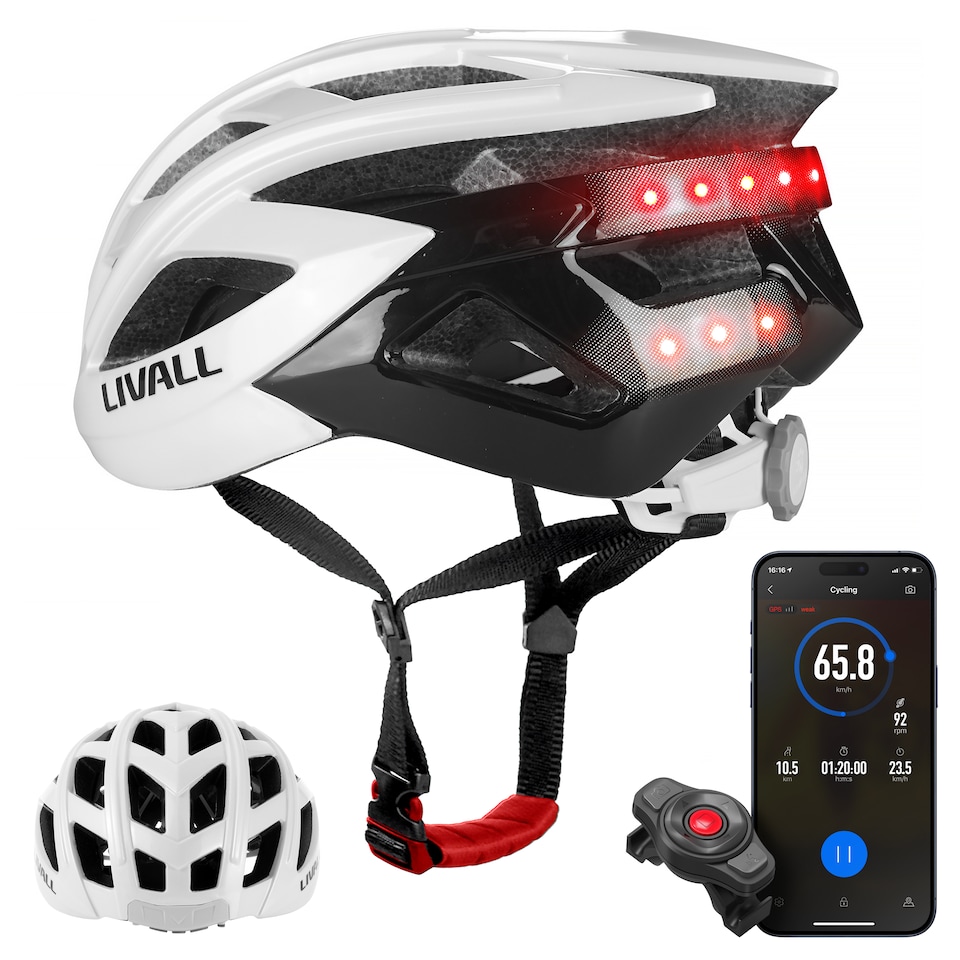image 1 of BH60SE Smart Cycling Helmet - White - 55-61cm