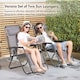 image 3 of VonHaus Verona Set of 2 Textilene Folding Garden Zero Gravity Chairs