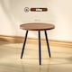 image 7 of HOMCOM Modern End Side Table, Round Coffee Table, Chestnut Wood Effect Brown
