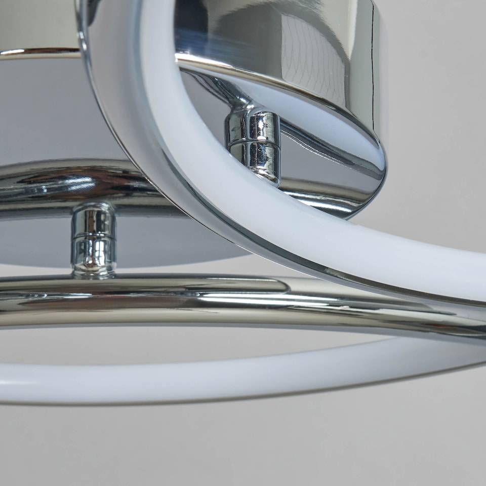 image 1 of BHS Karly LED Bathroom Flush Ceiling Light, Chrome