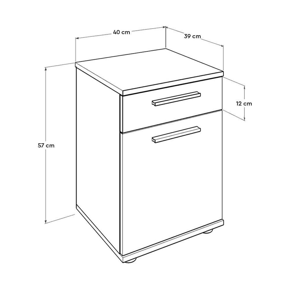 image 1 of Adore Modern Bedside - Sonoma Oak