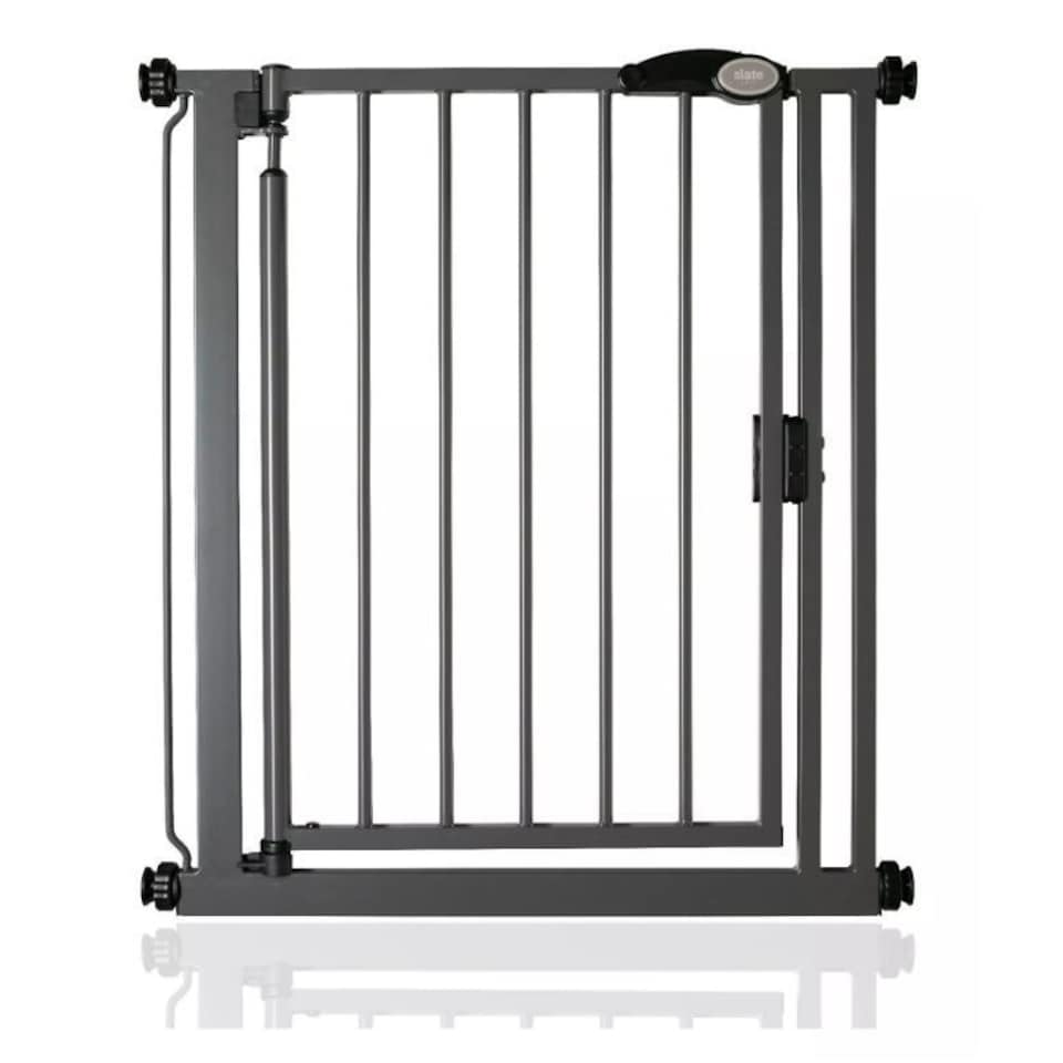 image 1 of Bettacare Auto Close Stair Gate, 68.5cm - 75cm, Slate Grey, Narrow, Narrow Pressure Fit Safety Gate, Baby Gate