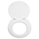 image 2 of Interiors by Premier Luxe Matte White Toilet Seat, Sturdy Oval Toilet Seat With Zinc Alloy Hinges, Reliable Bathroom Seat