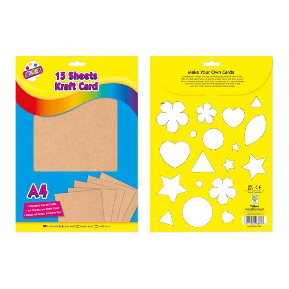 image 1 of Pack of 15 A4 Kraft Card Sheets