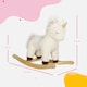 image 5 of AIYAPLAY Rocking Horse, Kids Ride On Horse with Unicorn Design, Sounds, Plush Ride On Toy for Ages 2-4 Years, White