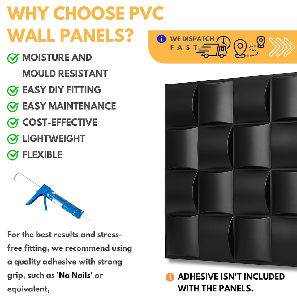 image 1 of NOVECRAFTO Lattice Effect 3D Wall Panels – 6 Sheets Covering 1.5m² | 16.15ft² Interior Cladding Set | Square Grid Design – Each Panel 50x50cm | Grey