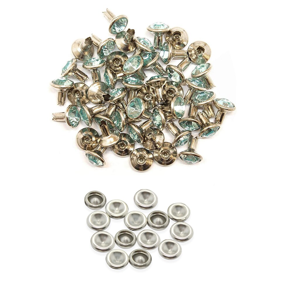 image 1 of 10mm Diamante Acrylic Rhinestone Studs with Pins - Pack of 10