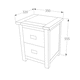 image 5 of Dunkeld 2 Drawer Midnight Blue Petite Bedside Cabinet Blue | Antique Oak effect wax