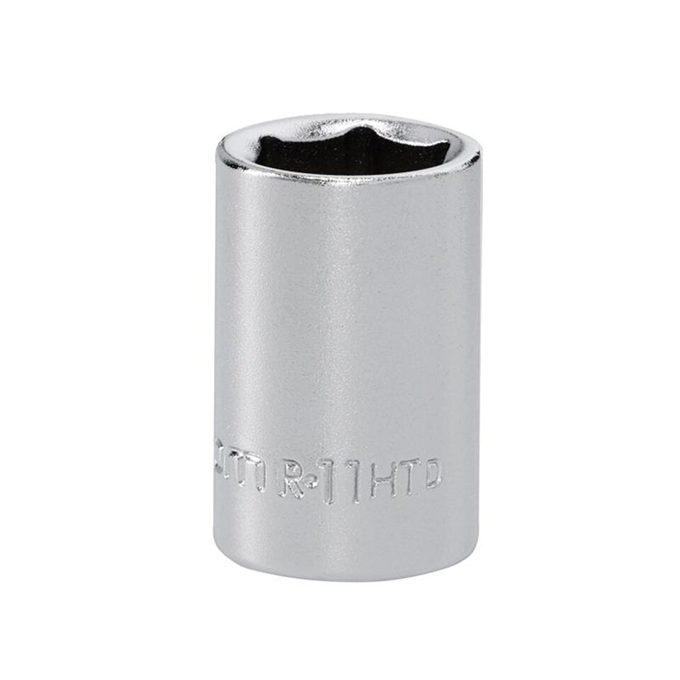 image 1 of Facom R.11HT 6-Point Standard Socket 1/4in Drive 11mm - Chrome Vanadium Satin Finish