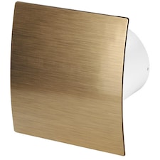 125mm Humidity Sensor Extractor Fan Gold ABS Front Panel ESCUDO Wall Ceiling Ventilation