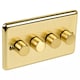 image 5 of Volex Crabtree 4-Gang Dimmer Light Switch - Angled Style