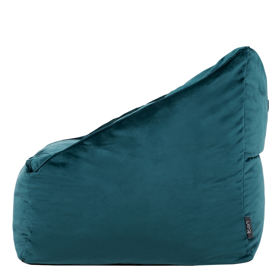 image 1 of Natalia Velvet Adults Bean Bag Armchair, Ready Filled Large Beanbag Teal | Green | Teal Green | XL | 1