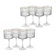 image 1 of 500ml Elysia Cocktail Goblets Gold Rimmed Long Stemmed Martini Glass | Clear | Clear