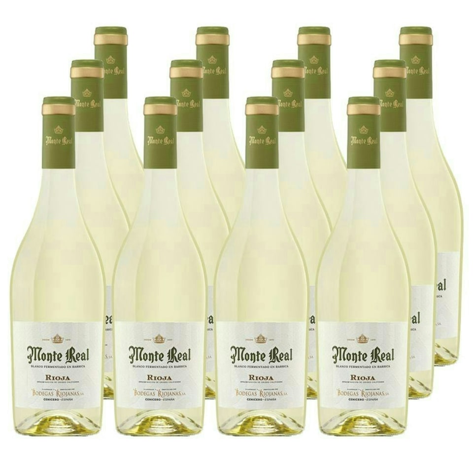 Case of 12 Monte Real Blanco Barrel Fermented 75cl White Wine
