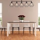 image 2 of ValueLights Luiggi 5 Way Black Ceiling Bar Diablo Black Wire Shades and Bulbs