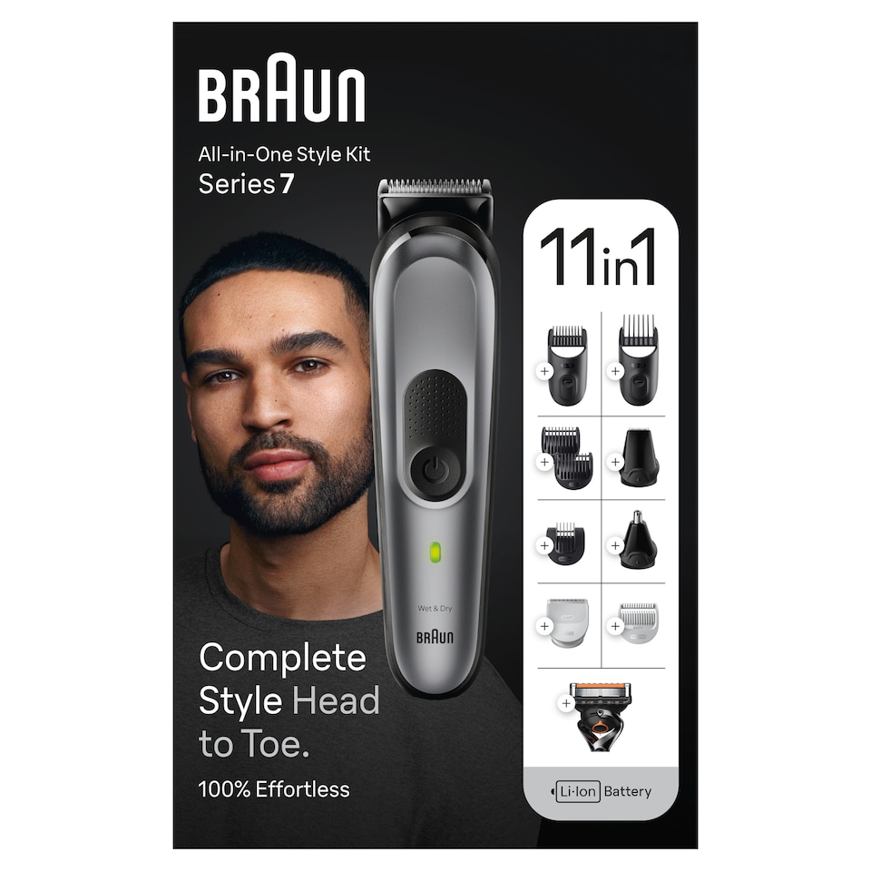 image 1 of Braun All-In-One Style Kit Series 7 MGK7440, 11-in-1 Kit For Beard, Hair, Manscaping & More