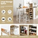 image 7 of COSTWAY 3PCS Bar Table & 2 Stool Dining Set Natural N/A