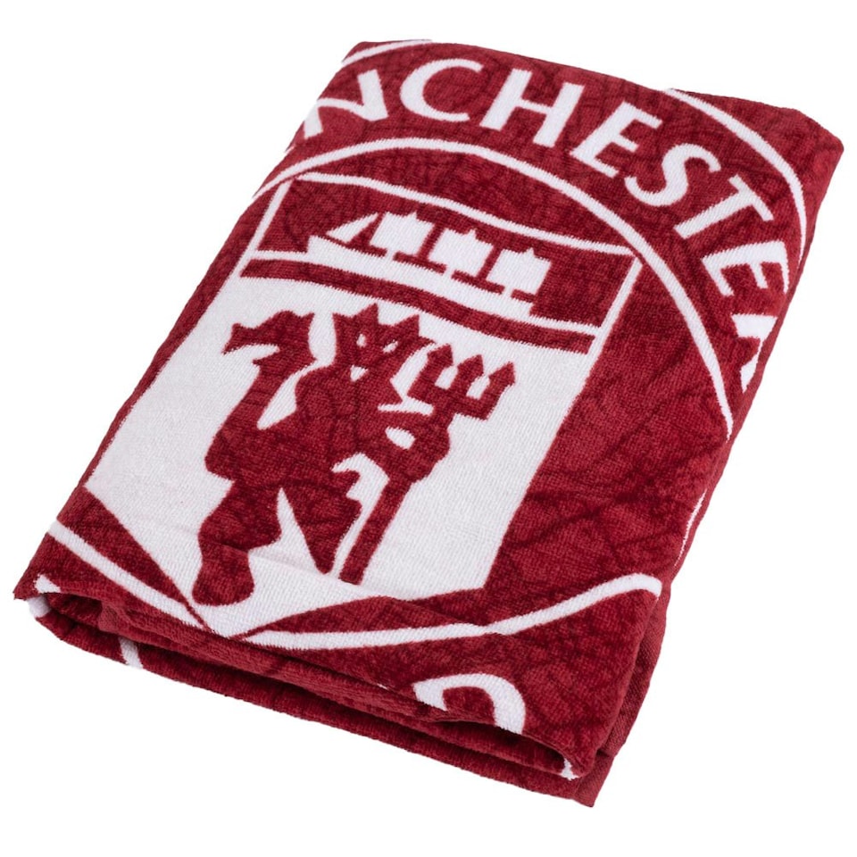image 1 of Manchester United FC Identity Crest Beach Towel - Red/White/Black - One Size