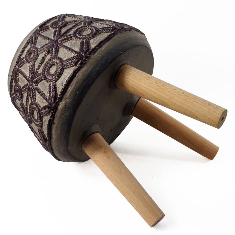 image 1 of 36cm x 26cm Rope Effect Composite Large Planter | Brown