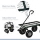 image 5 of Garden Trolley Cart with Pneumatic Wheels and Rotating Handle, Green | Green | Green