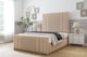 image 2 of Sloomy Kingsley Pebble Plush Bed Frame With 50" Upholstered Headboard 5' King