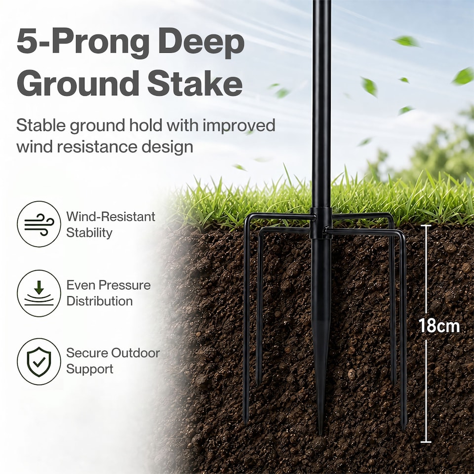 image 1 of TOQUE Complete Bird Feeding Station 4 Feeders Outdoor Garden Wild Birds Feeder