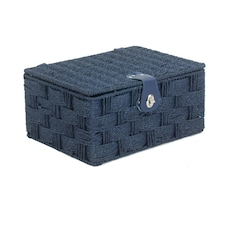 Twisted Blue Paper Picnic Basket Blue | Blue | L