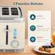 image 8 of HOMCOM 1.7L 3000W Rapid Boil Kettle and 4 Slice Toaster Set Crumb Tray Cream