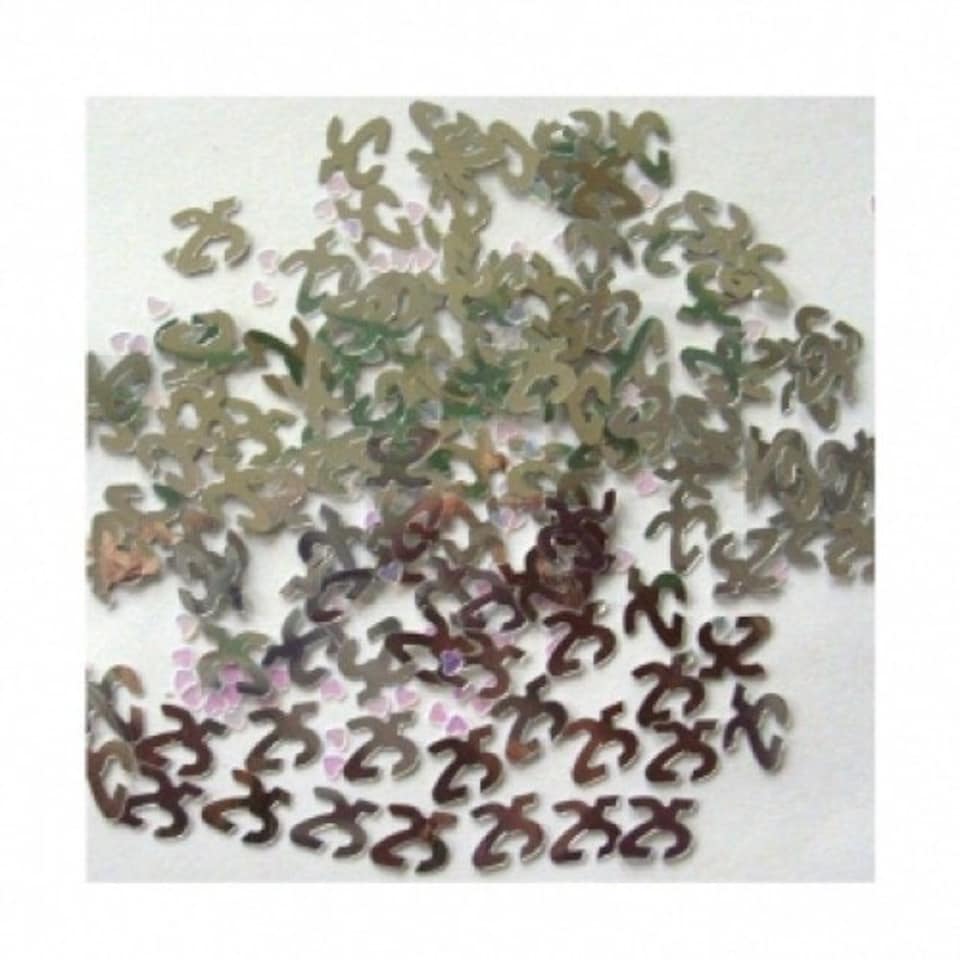 Amscan 25th Anniversary Confetti - Silver - One Size (UTSG25461)