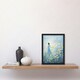 image 2 of Girl Wildflower Meadow Oil Soft Yellow Home Decor Black Framed Wall Art Print A4