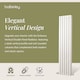 image 2 of Vertical Double Panel Radiator 3099 BTU Gloss White 1500 x 354mm | White | Gloss White | 1