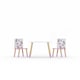 image 2 of Peppa Pig Kids Table & 2 Chairs Set - Space Saving Play Furniture - Assembly Required