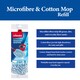 image 2 of Vileda Supermocio Microfiber Cotton Mop Refill Replacement Mop Heads for Corner Cleaning Machine Washable Pack of 2