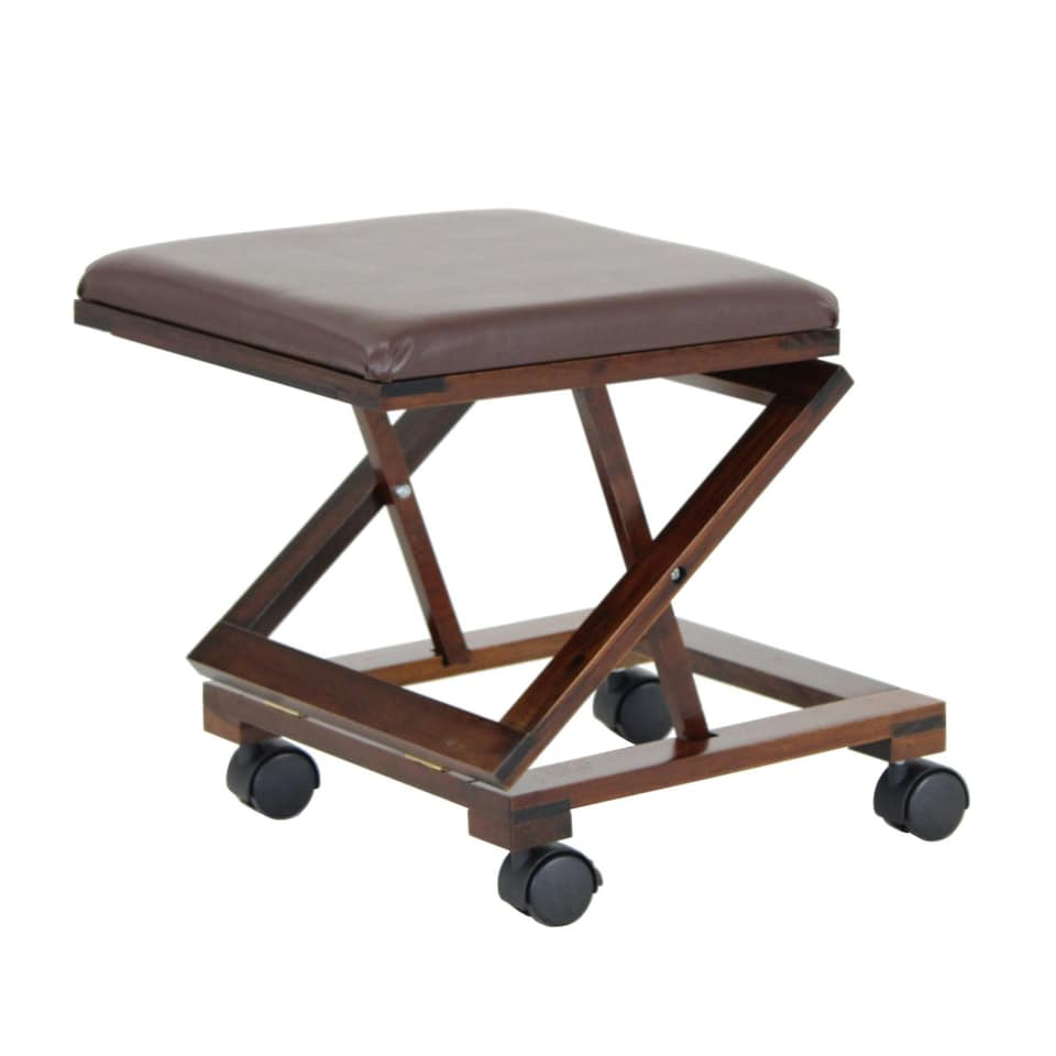 image 1 of Oypla Folding Leather Cushion Padded Footstool Foot Leg Rest